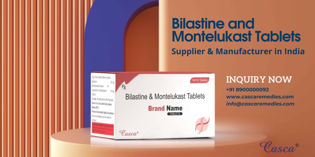 Bilastine and Montelukast Tablets Supplier Manufacturer in India