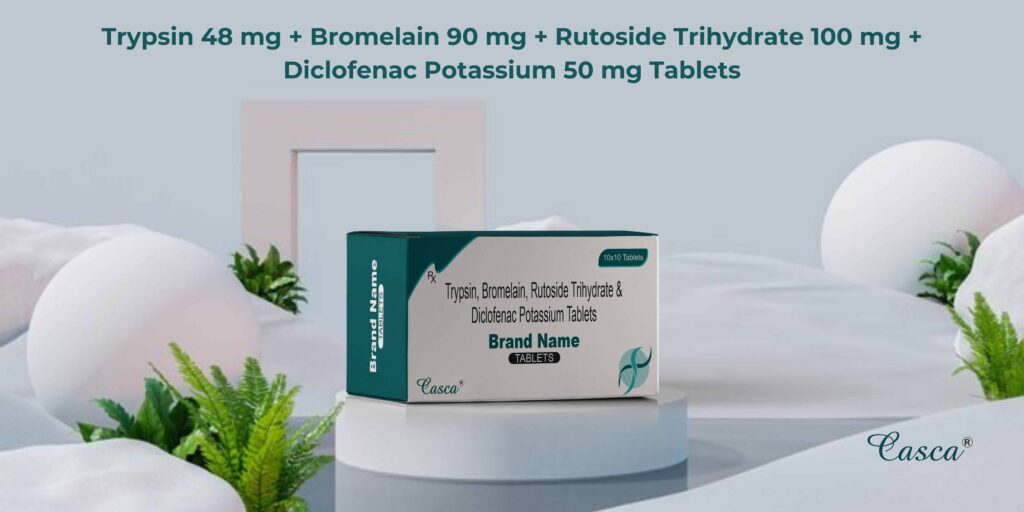 trypsin bromelain rutoside trihydrate and diclofenac sodium tablets