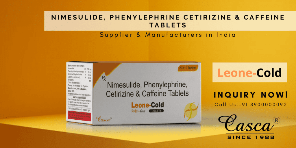 Nimesulide, phenylephrine cetirizine & caffeine Tablets