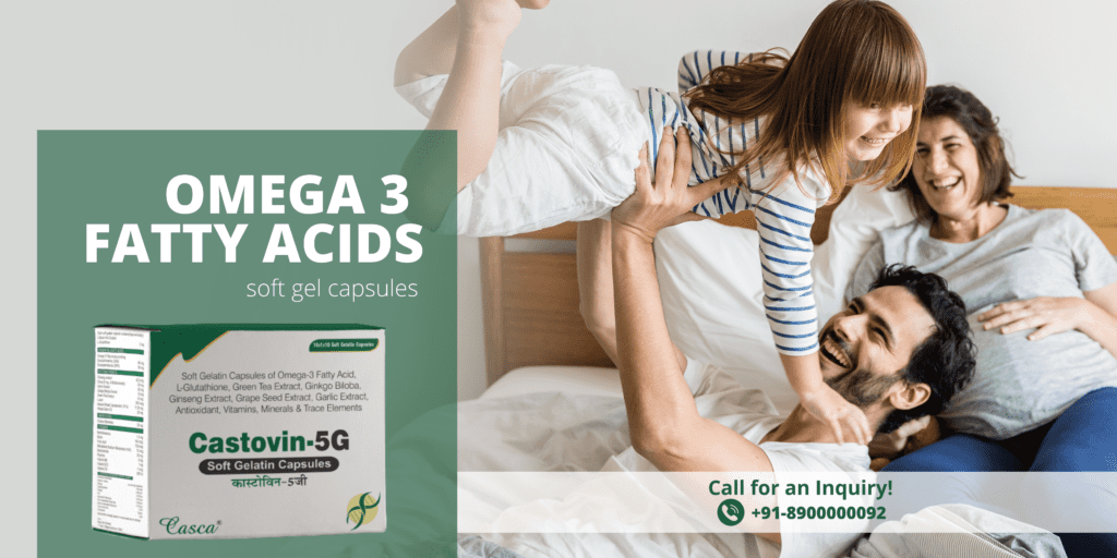 Omega 3 fatty acids soft gel capsules