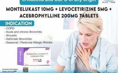 Montelukast, Levocetirizine, Acebrophylline Tablets Manufacturers In India