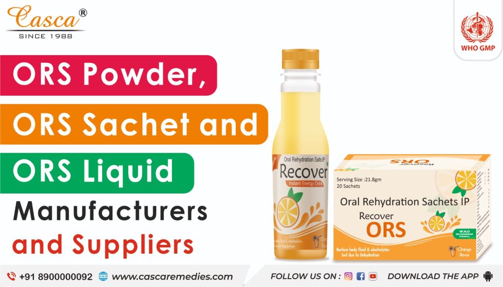 ORS Powder, ORS Sachet and ORS liquid manufacturers and suppliers
