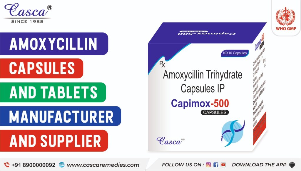 Amoxycillin capsules and tablets manufacturer and supplier