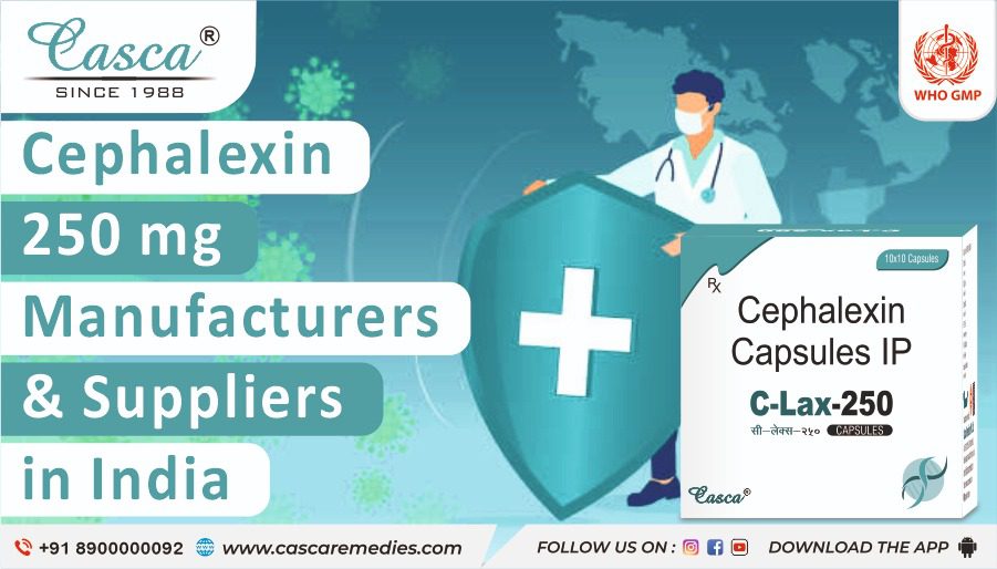 Cephalexin 250mg manufacturers & suppliers in India