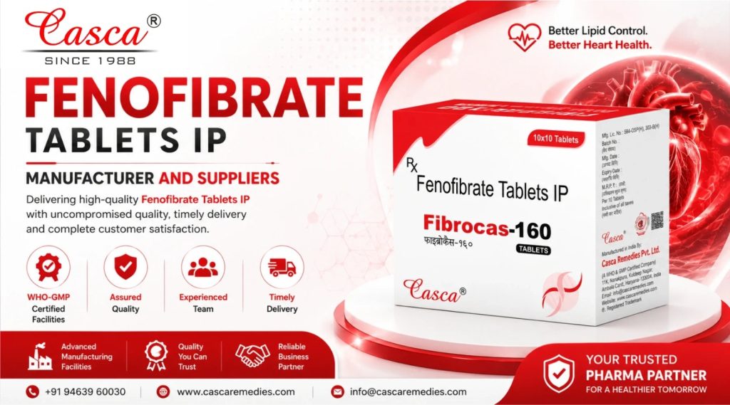 fenofibrate tablets IP manufacturer and suppliers