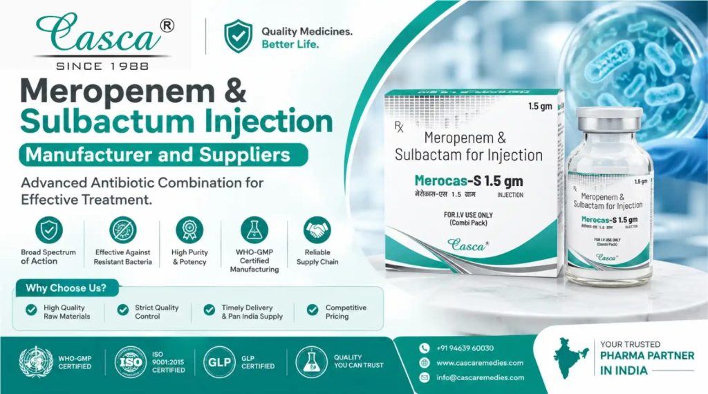 Meropenem Sulbactam injection manufacturers and suppliers